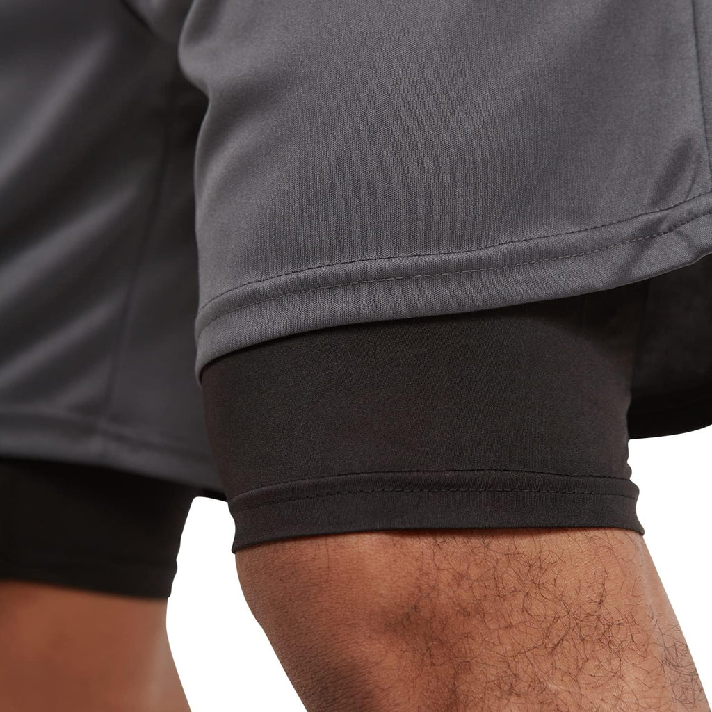 3 Pack Men Workout Shorts 2 in 1 Compression Liner Short