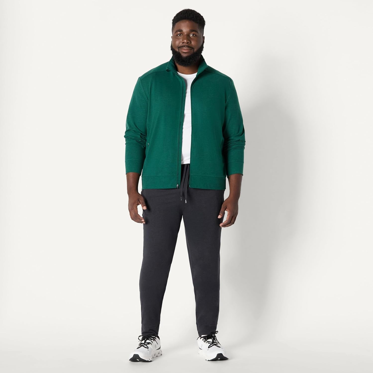 Men'S Athletic Soft Performance Lightweight Zip up Gym Workout Jacket, Moisture-Wicking, 4-Way Stretch