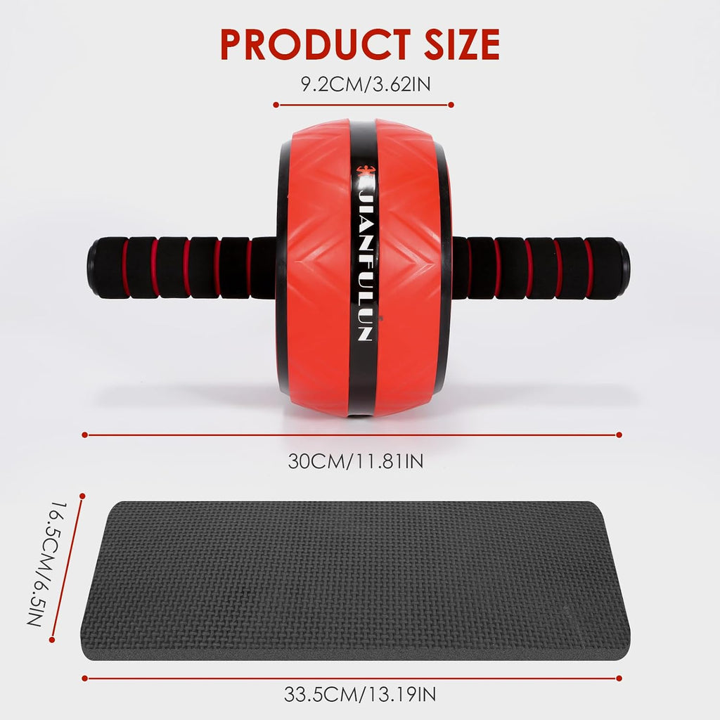 Ab Roller Wheel with Knee Pad & Grip Trainers