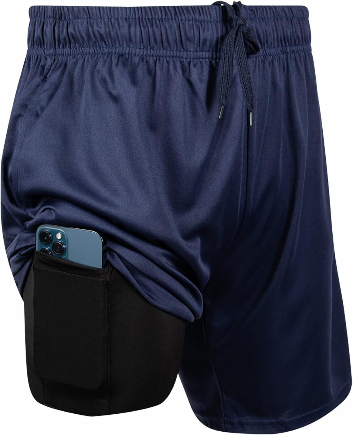3 Pack Men Workout Shorts 2 in 1 Compression Liner Short