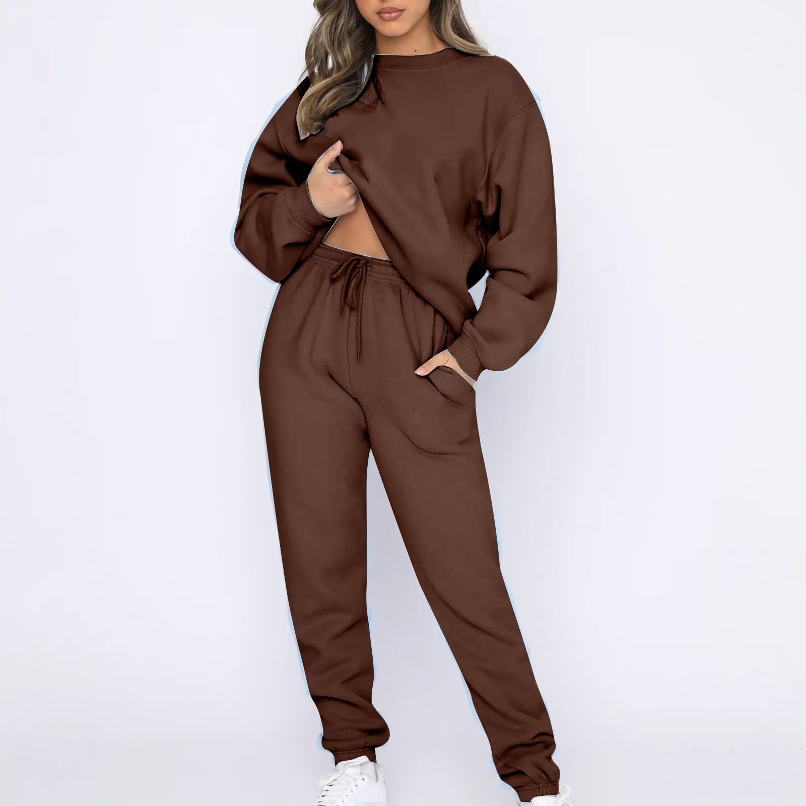 2-Piece Crewneck Sweatsuit Set