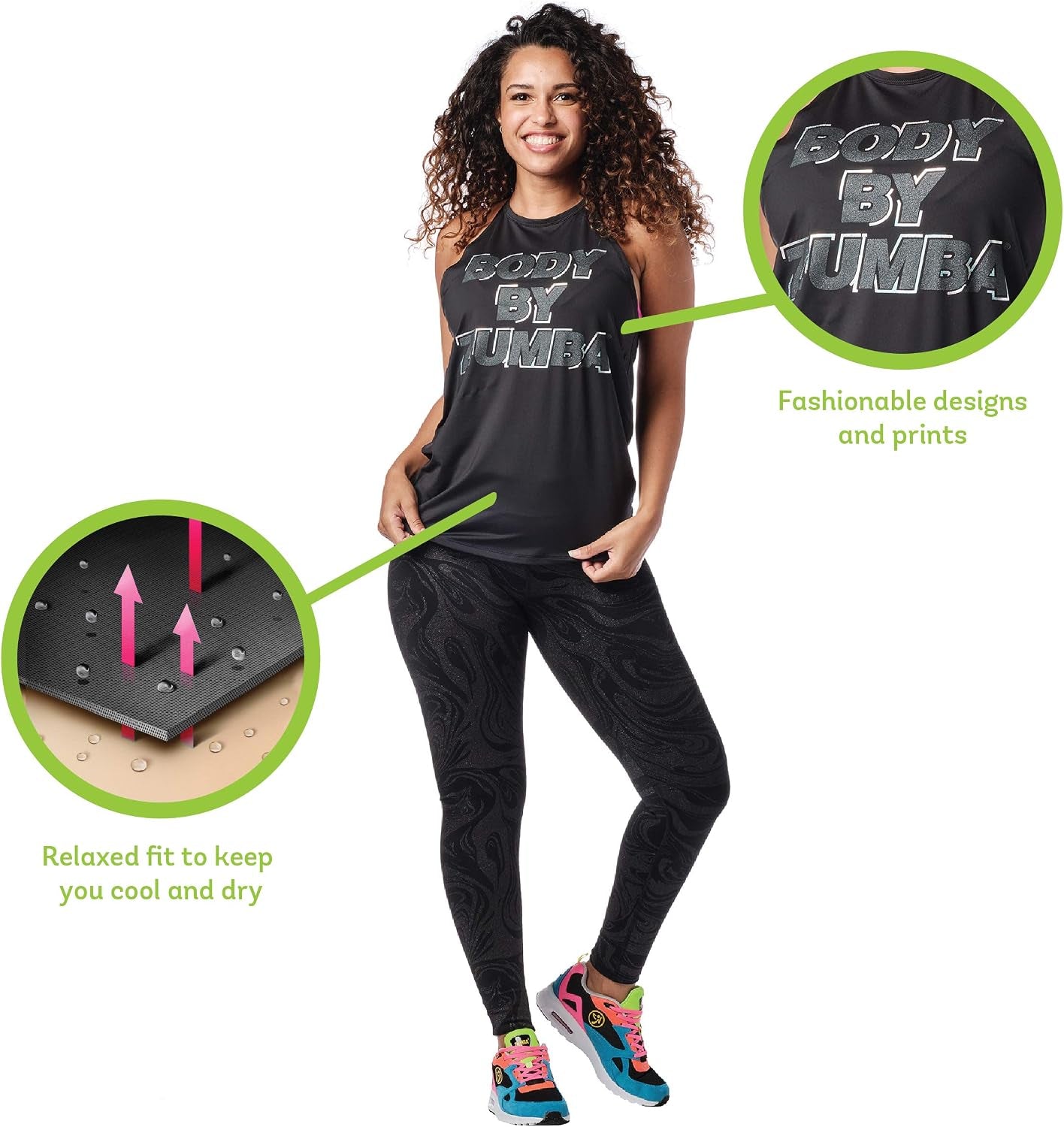 Workout High Neck Tank Top Activewear Graphic Dance Fitness Top for Women