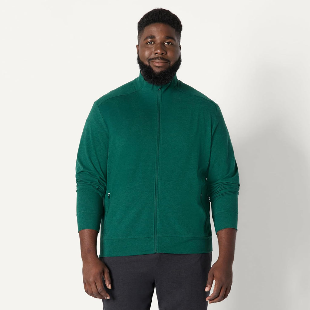 Men'S Athletic Soft Performance Lightweight Zip up Gym Workout Jacket, Moisture-Wicking, 4-Way Stretch