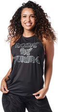 Workout High Neck Tank Top Activewear Graphic Dance Fitness Top for Women