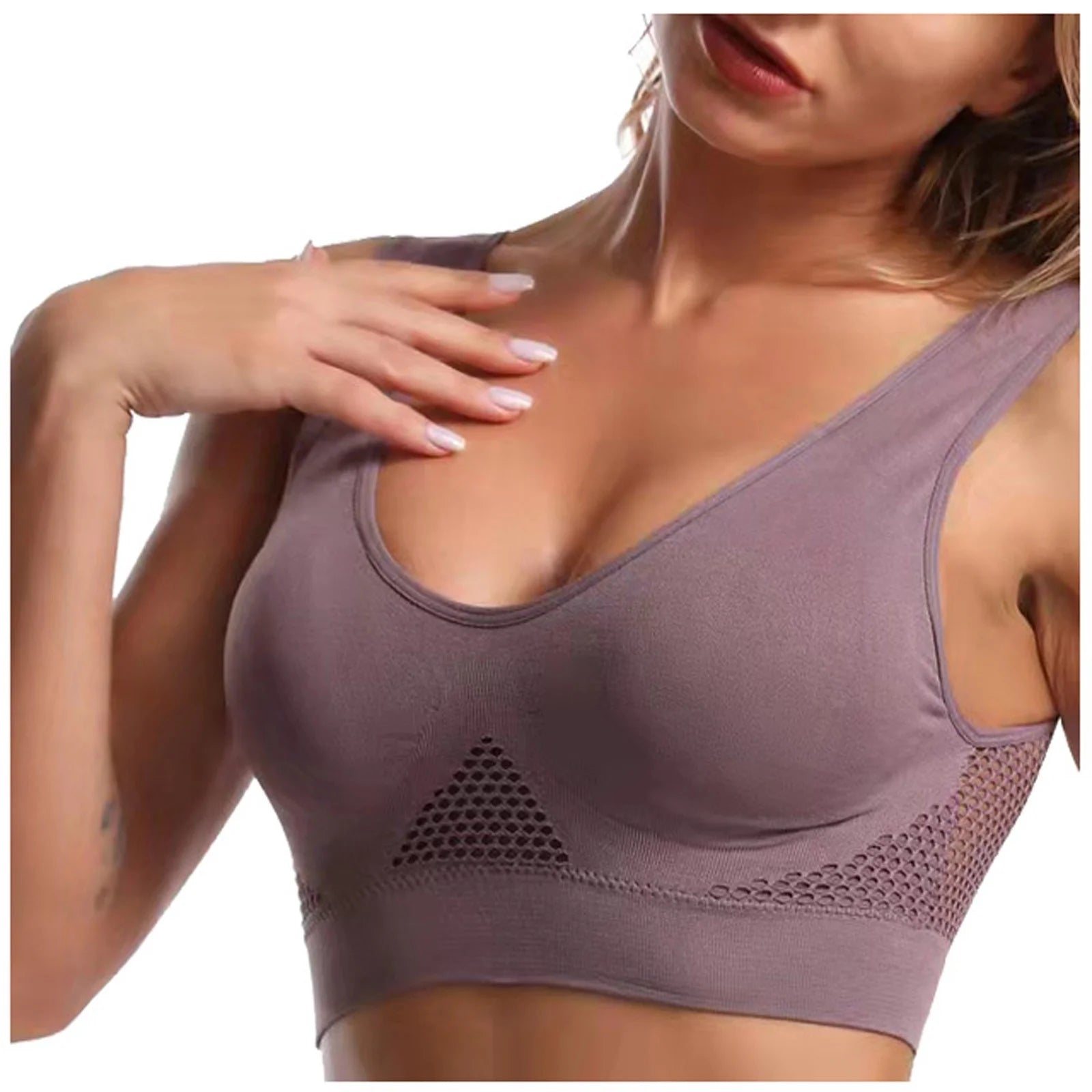 3-Pack Seamless Sports Bra, Wirefree with Removable Pads