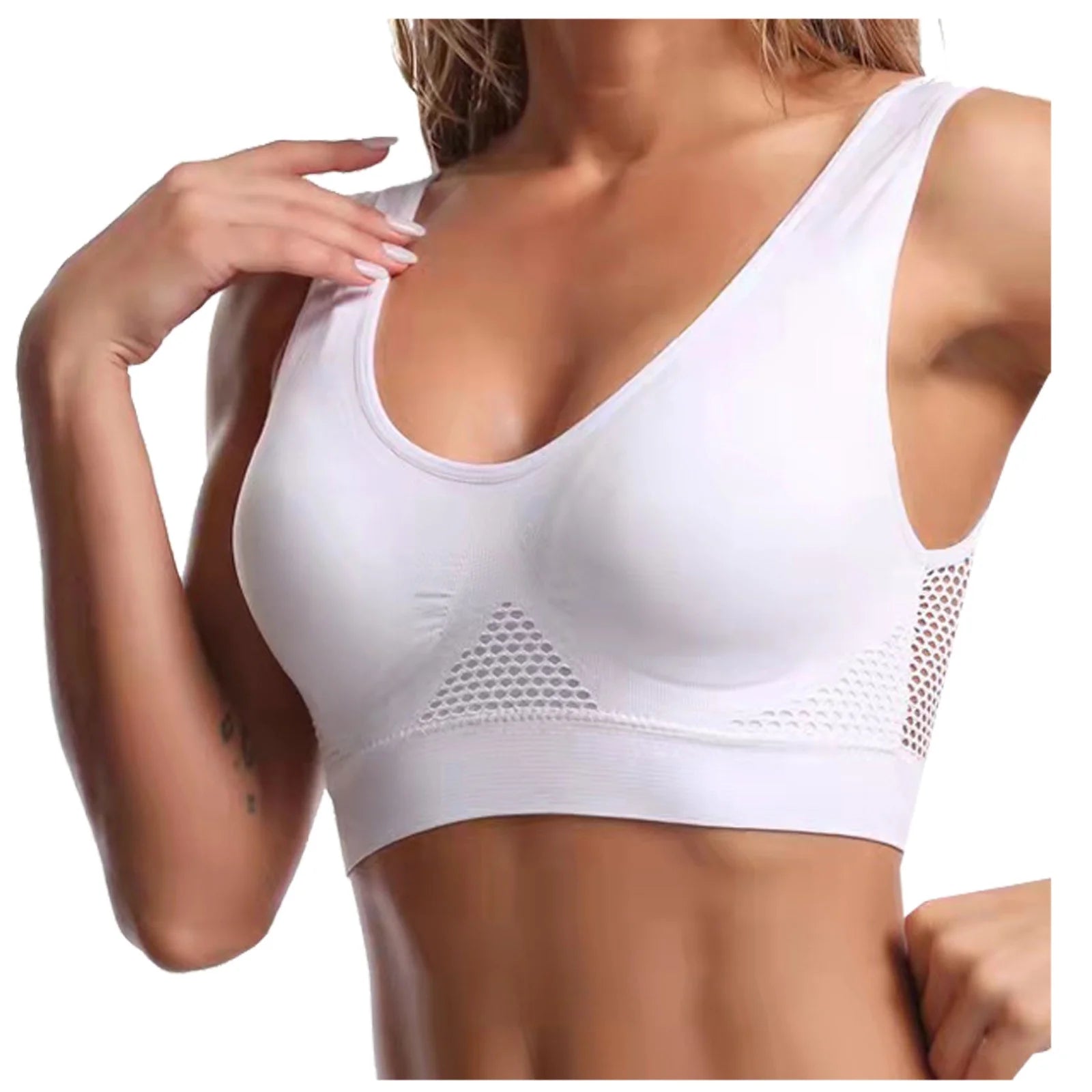 3-Pack Seamless Sports Bra, Wirefree with Removable Pads
