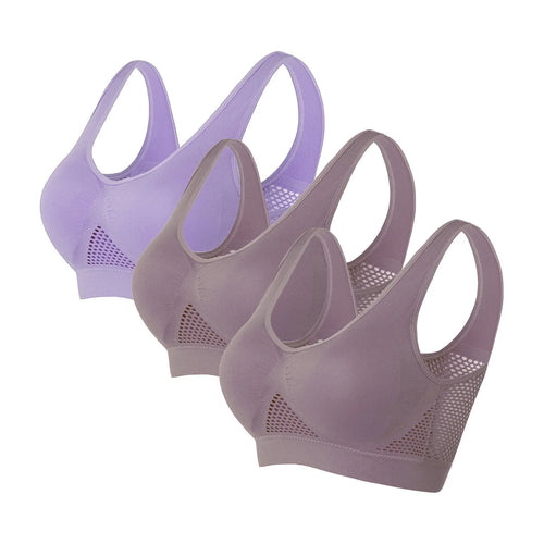3-Pack Seamless Sports Bra, Wire-Free