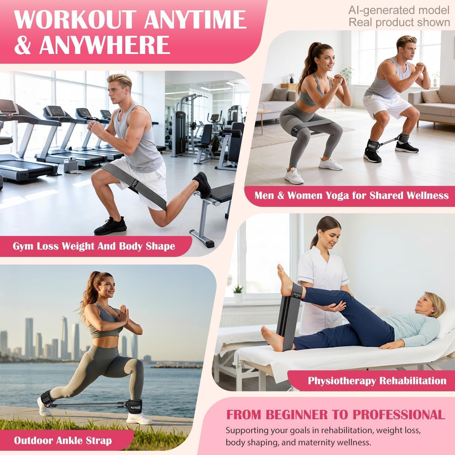 Ankle Cuff Resistance Bands - Legs & Glutes