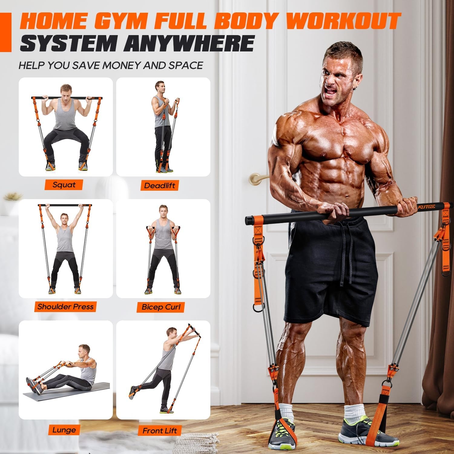 Pilates Bar Kit with Resistance Bands