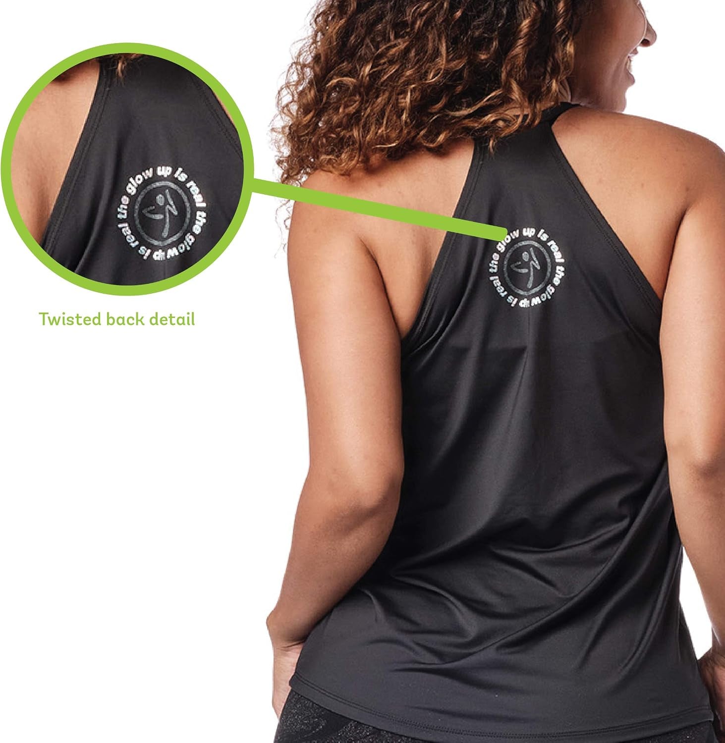 Workout High Neck Tank Top Activewear Graphic Dance Fitness Top for Women