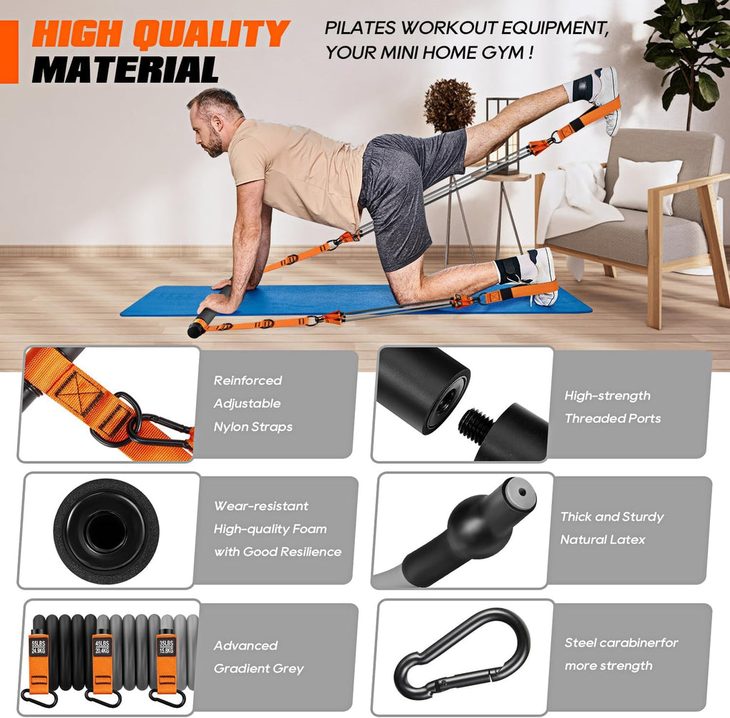 Pilates Bar Kit with Resistance Bands