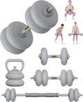 4-In-1 Adjustable Dumbbell, Barbell & Kettlebell Set